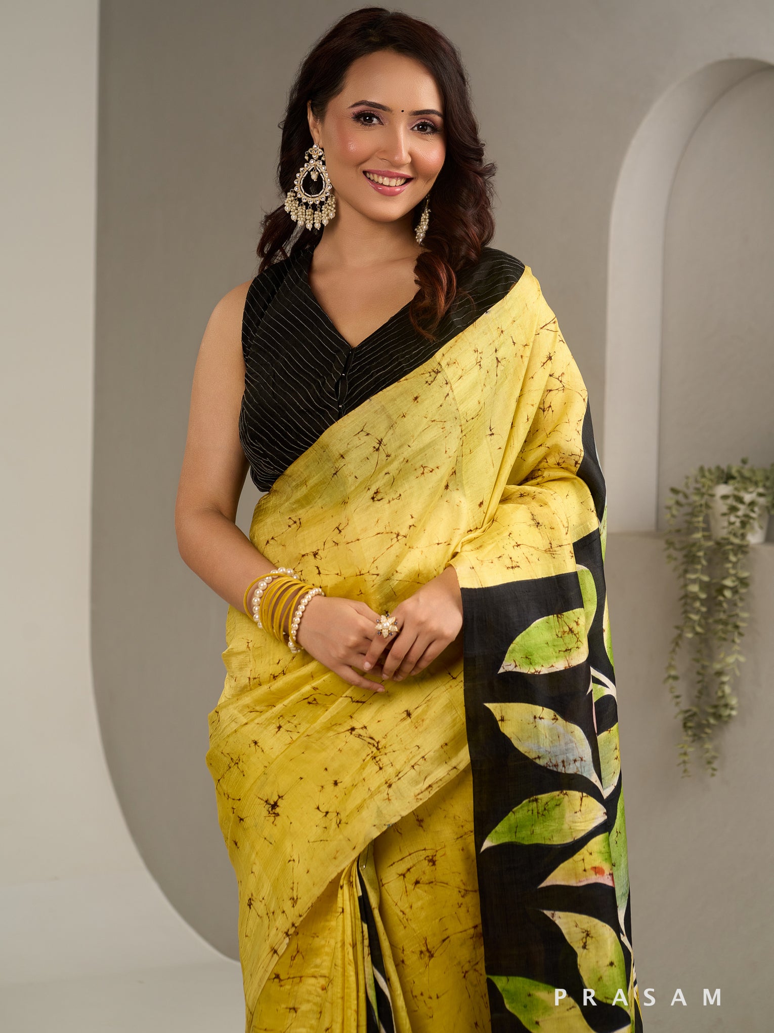 Sun Drape Hand Painted Pure Silk Saree