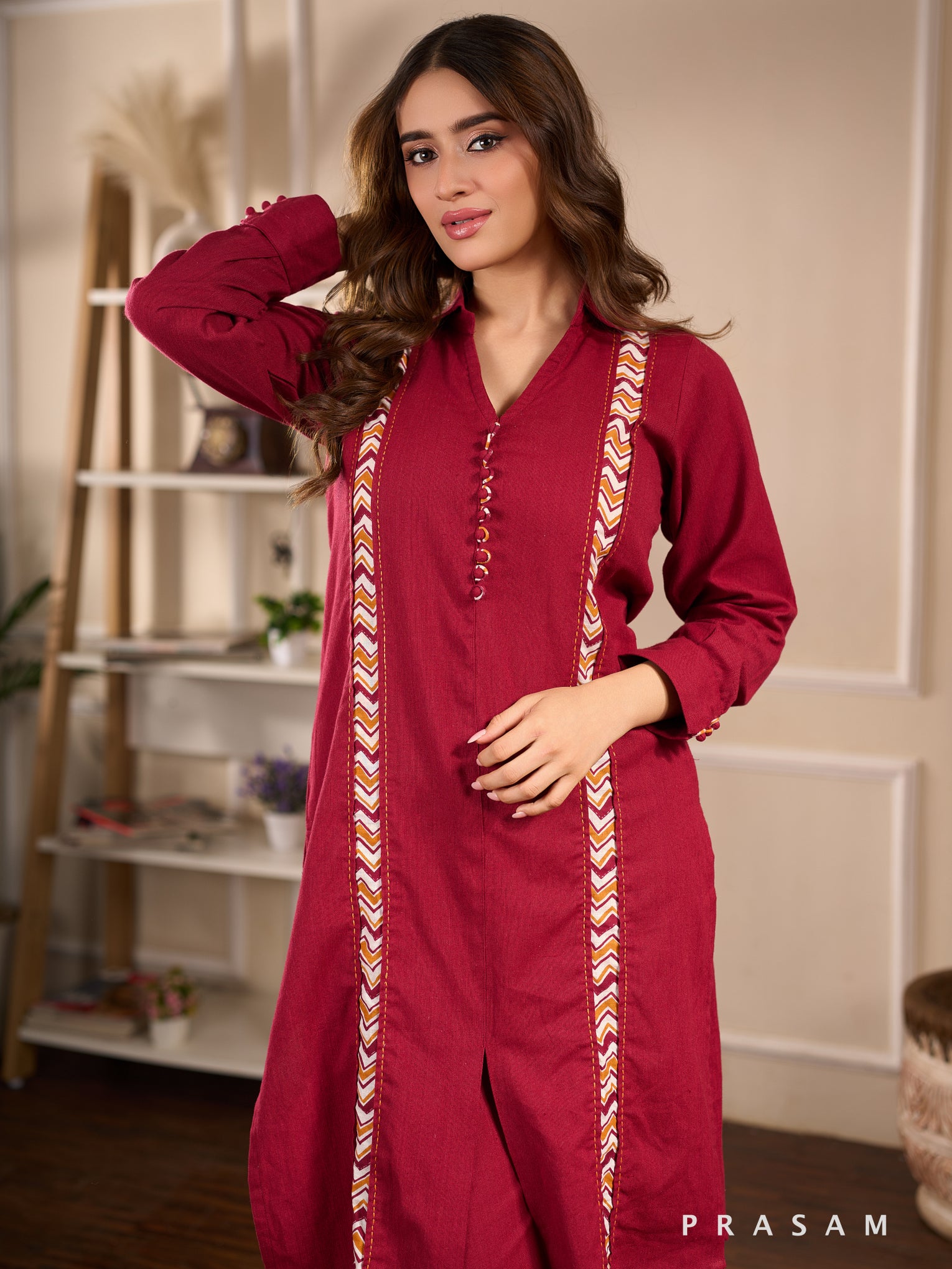 Merlot Sunset Cotton Kurta Set
