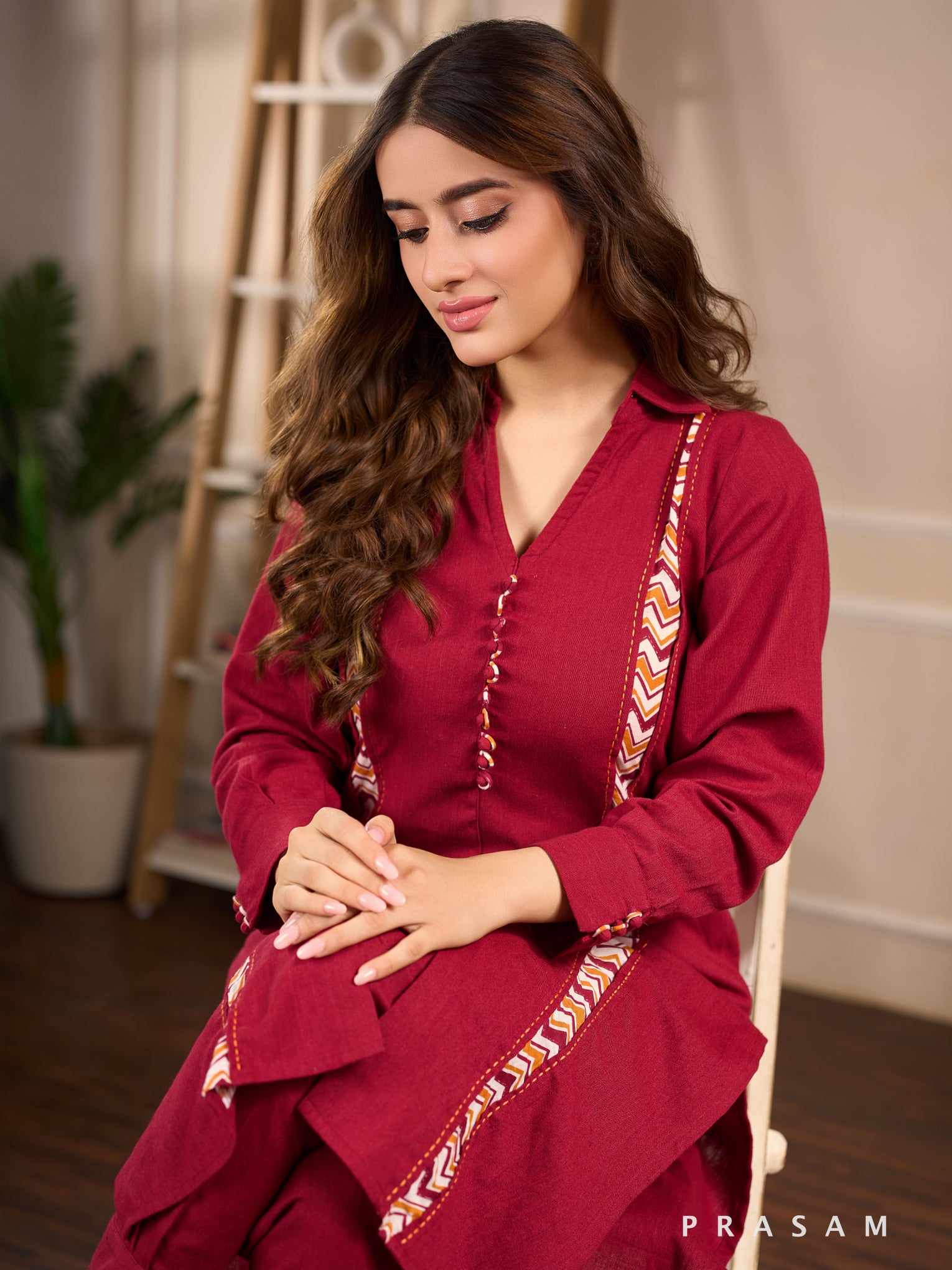 Merlot Sunset Cotton Kurta Set