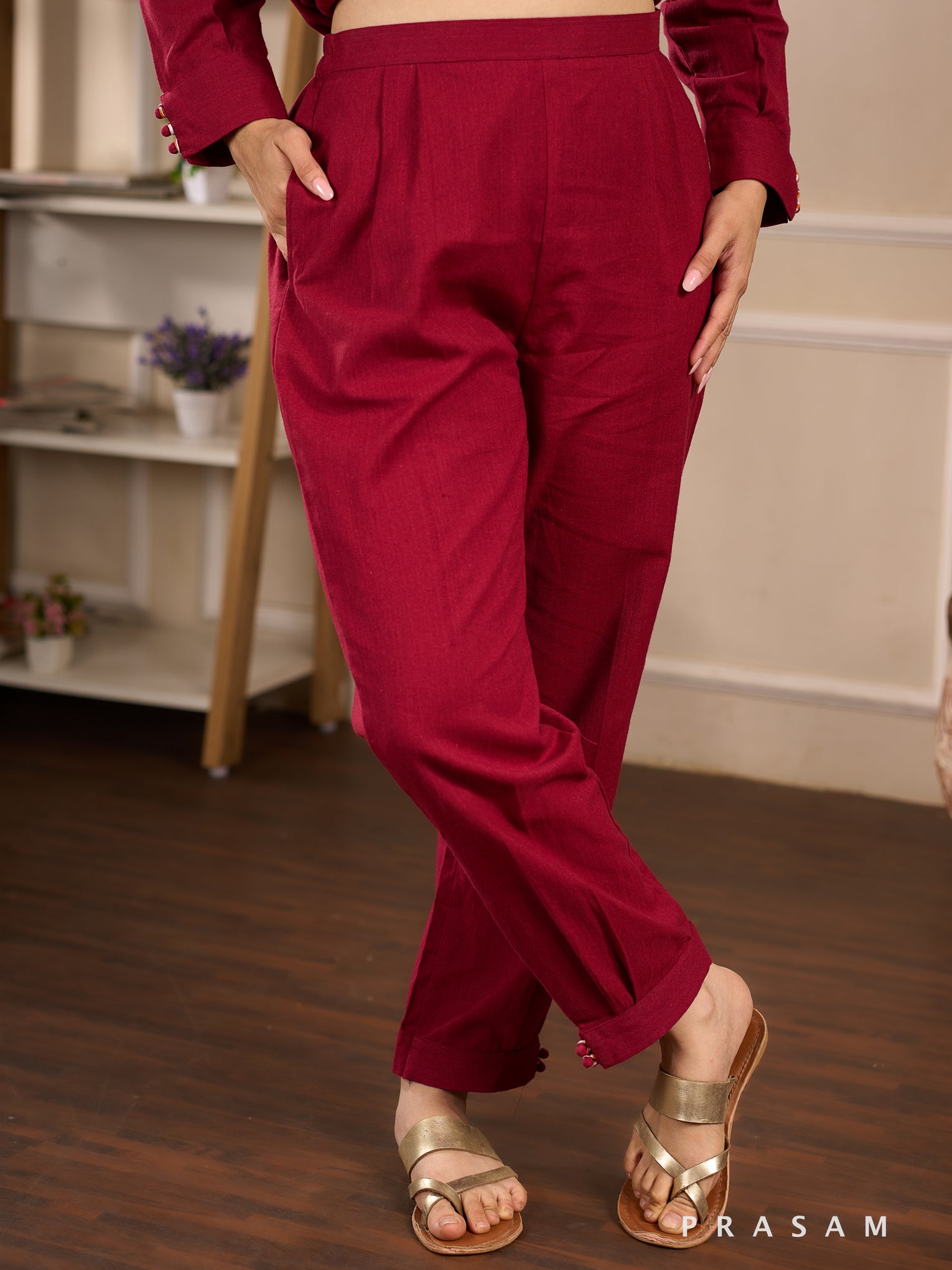 Merlot Sunset Cotton Kurta Set