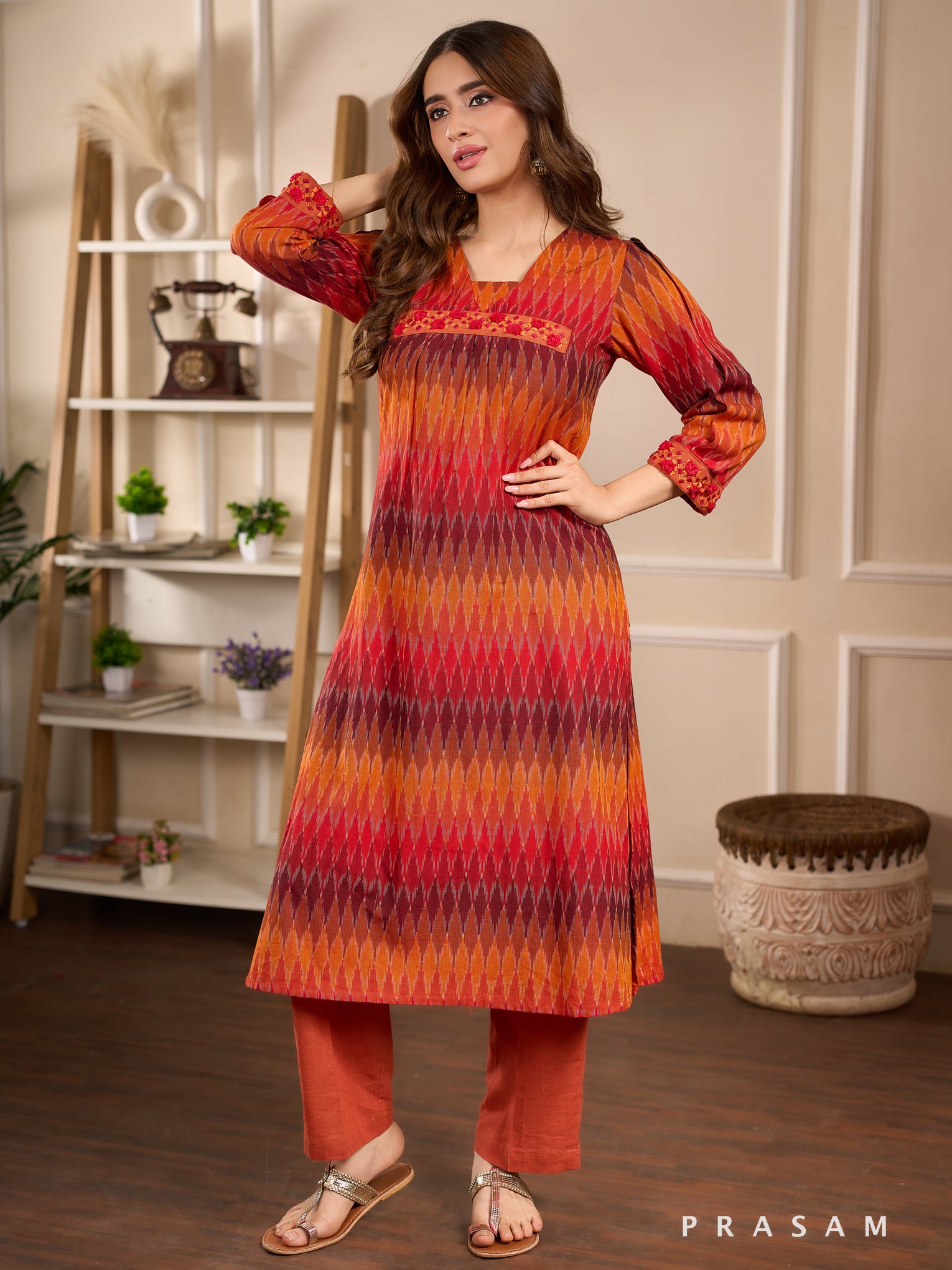 Sunheri Dream Ikat Kurta Set