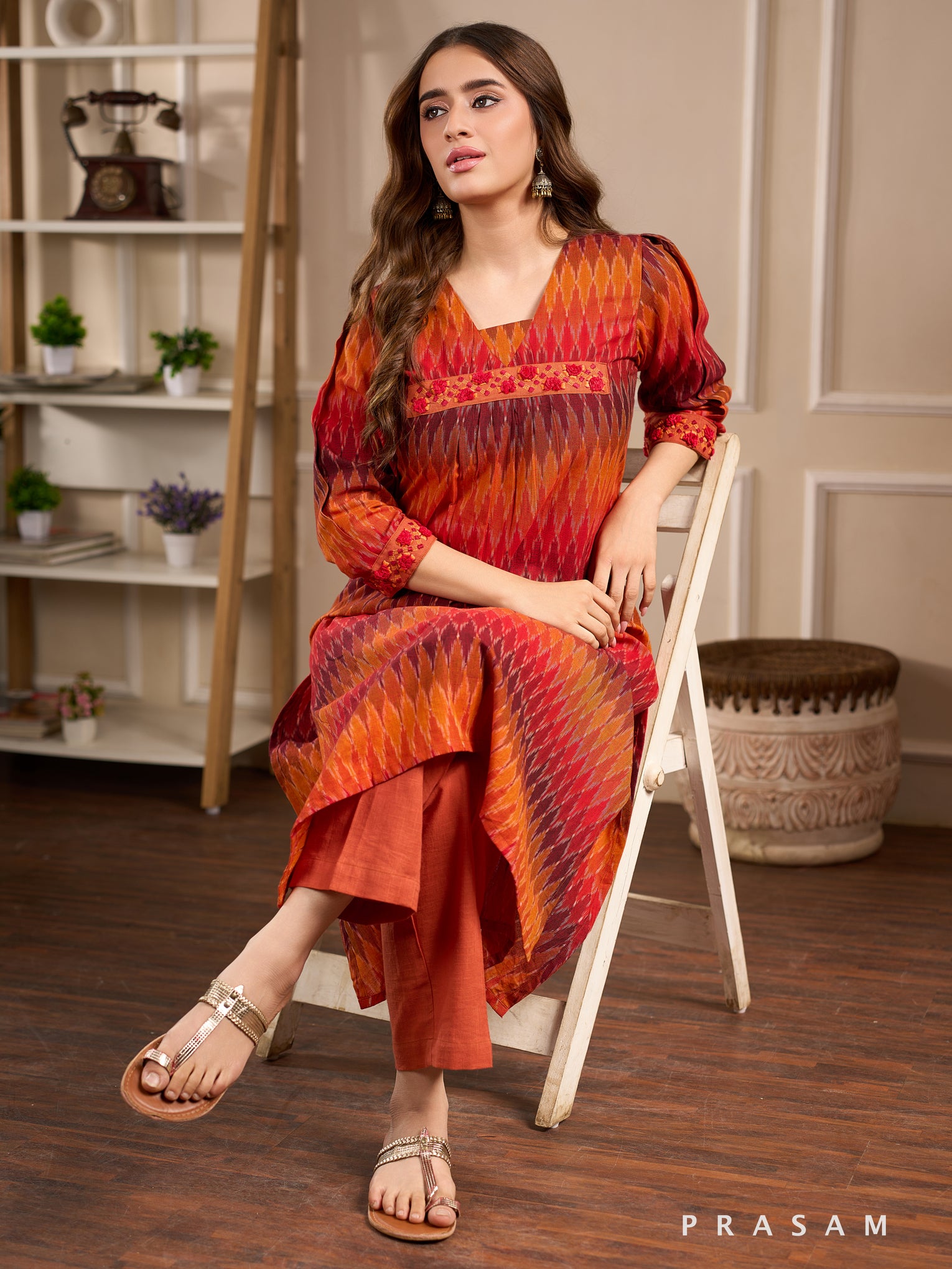 Sunheri Dream Ikat Kurta Set