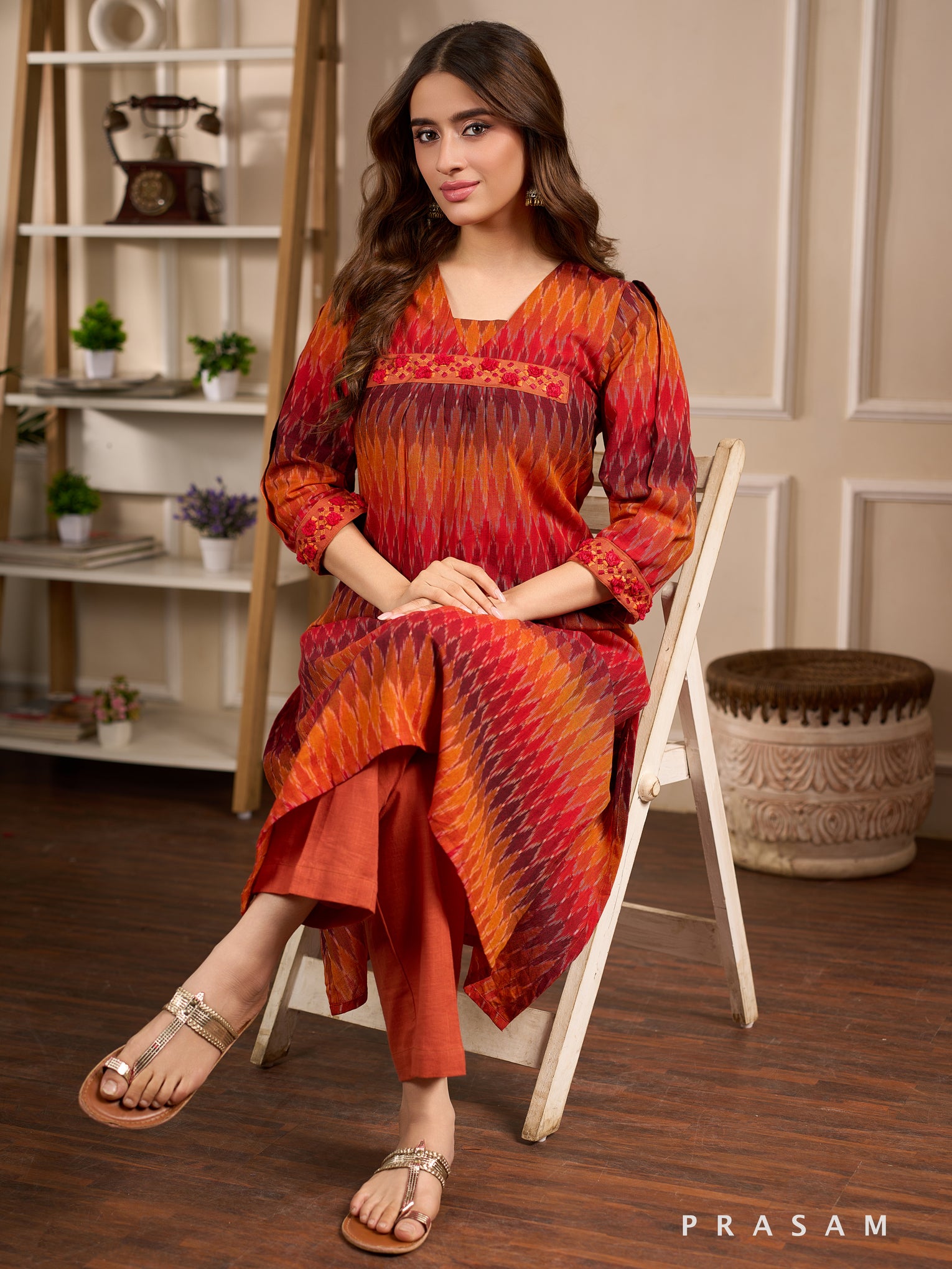 Sunheri Dream Ikat Kurta Set