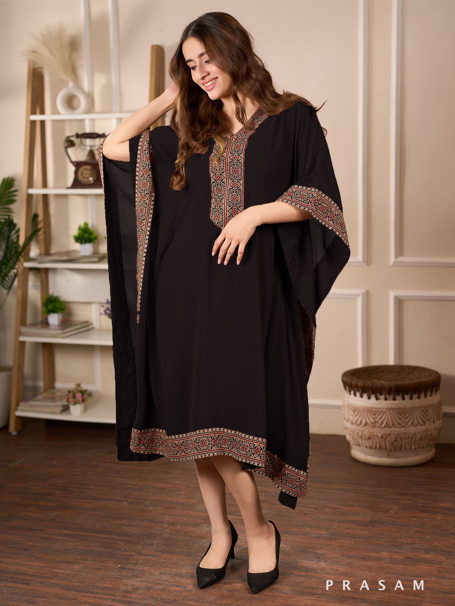 Black Empress Georgette Kaftan