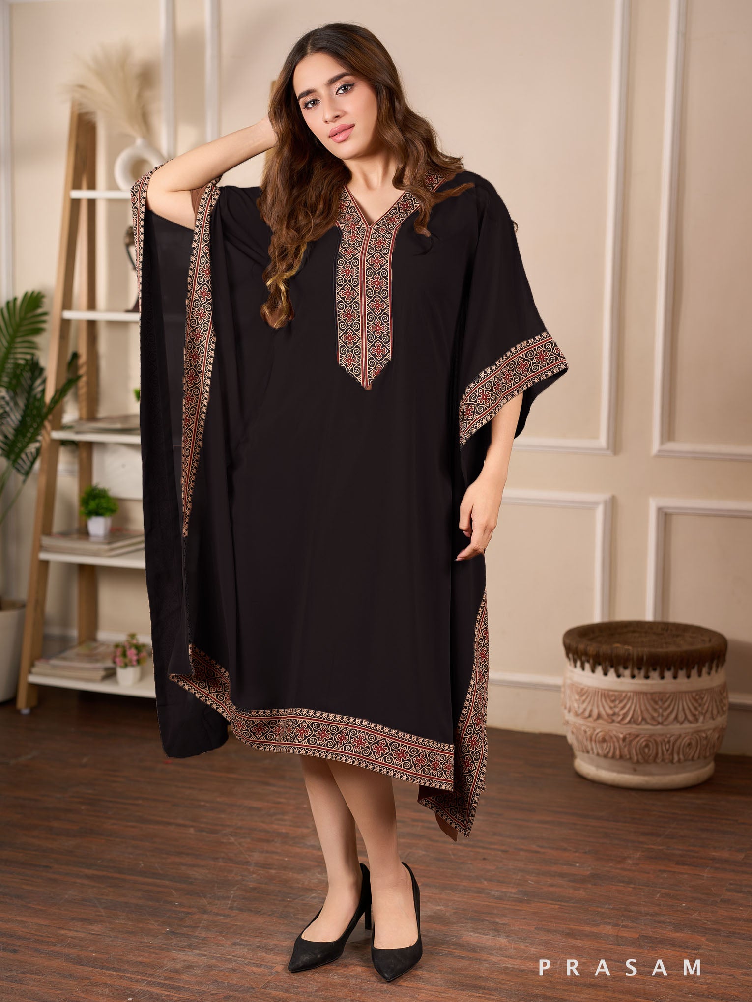 Black Empress Georgette Kaftan