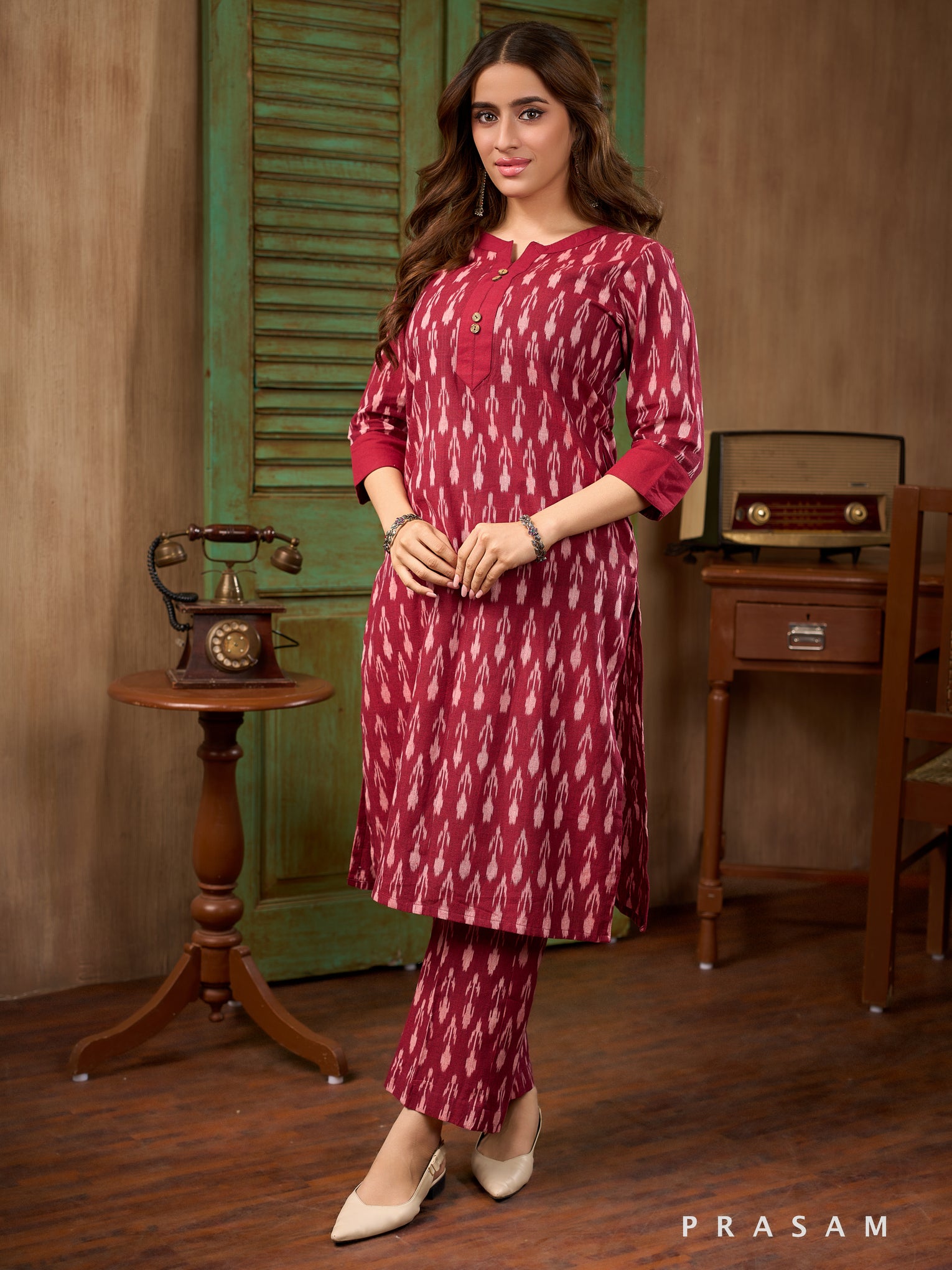 Desert Rose Ikat Kurta Set