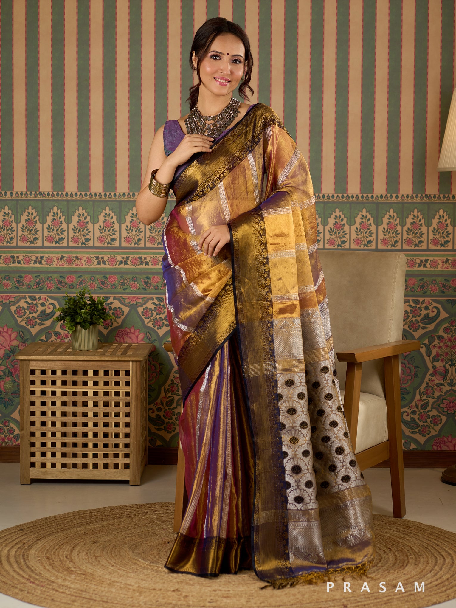 Zarina Golden Tissue Banaras Silk Saree