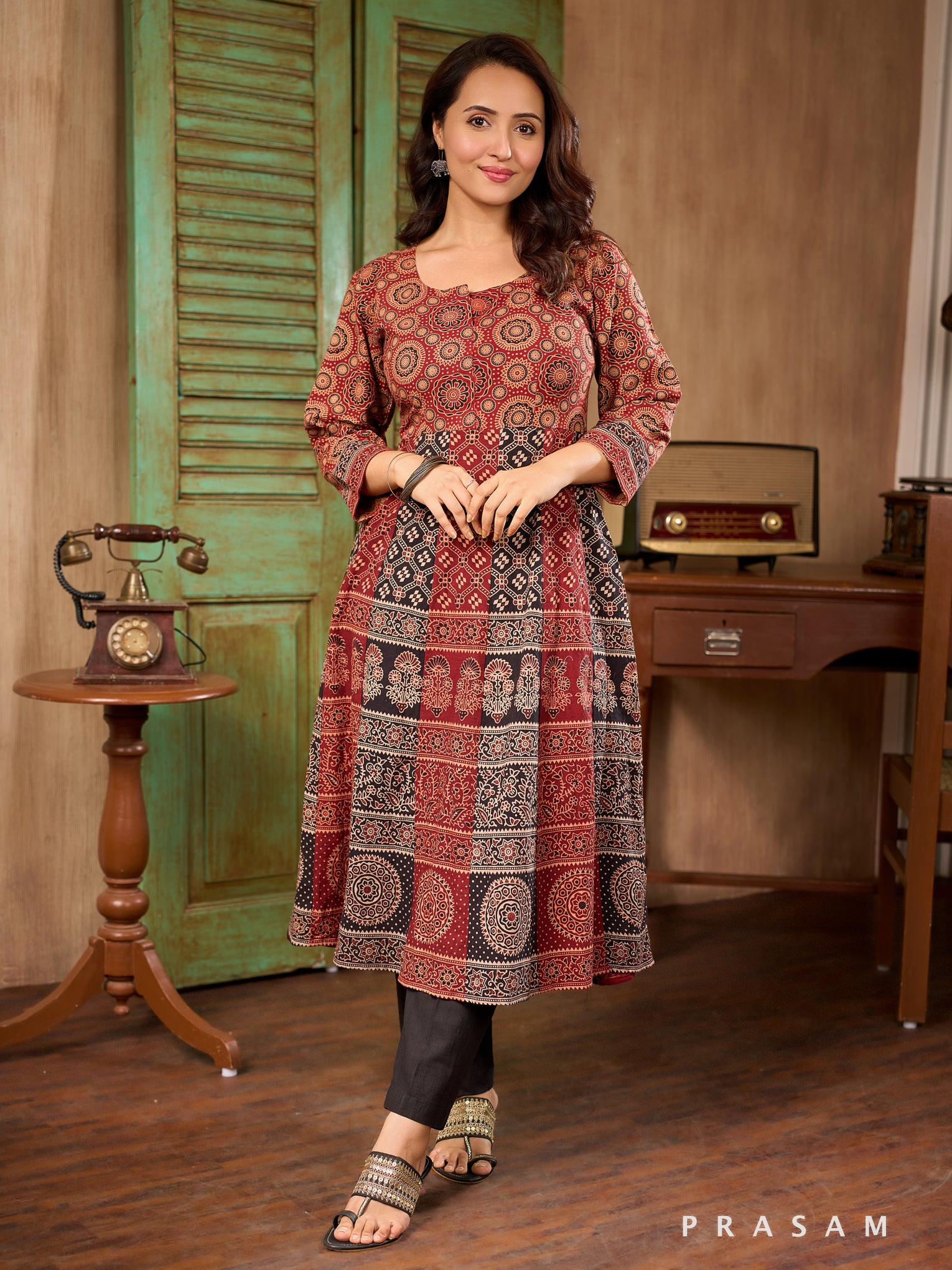 Swara Radiance Ajrakh Kurti
