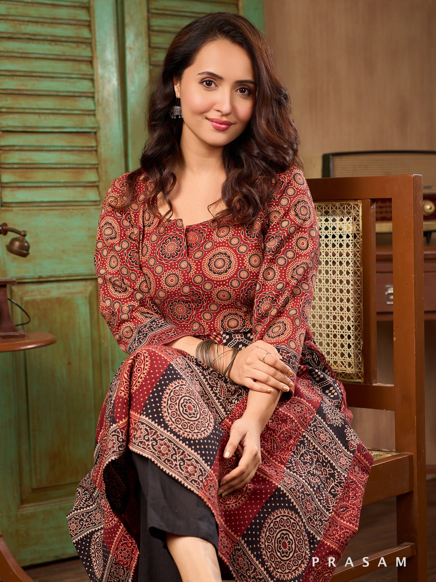 Swara Radiance Ajrakh Kurti
