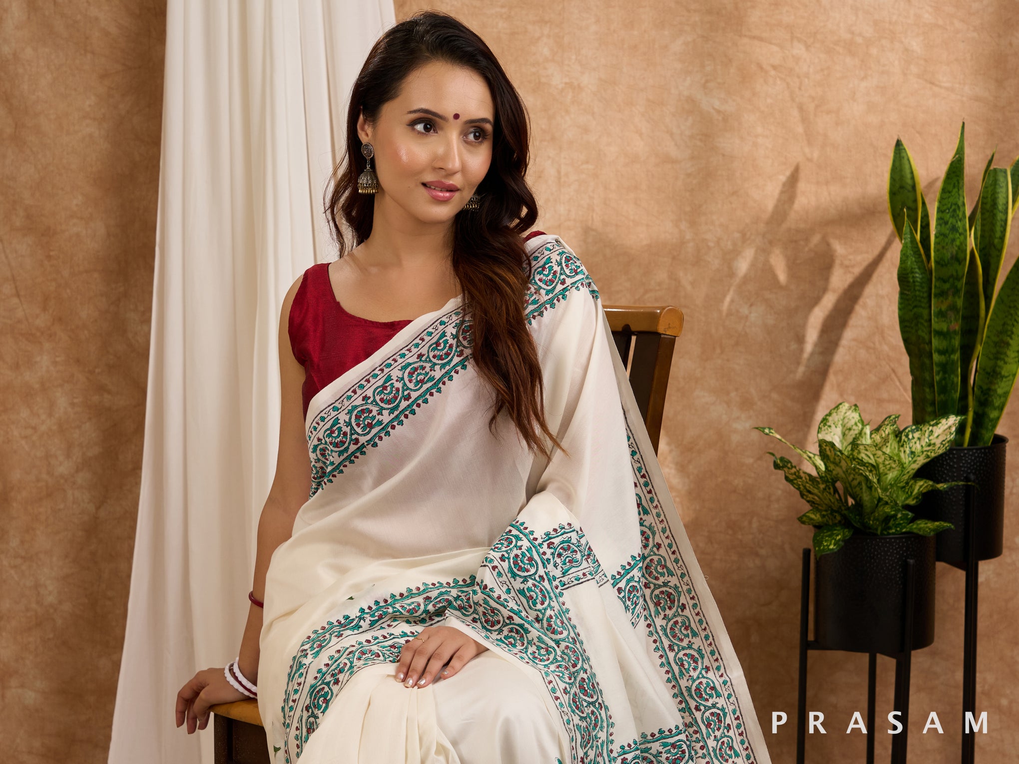 Gulzar - Block Printed Chanderi Saree