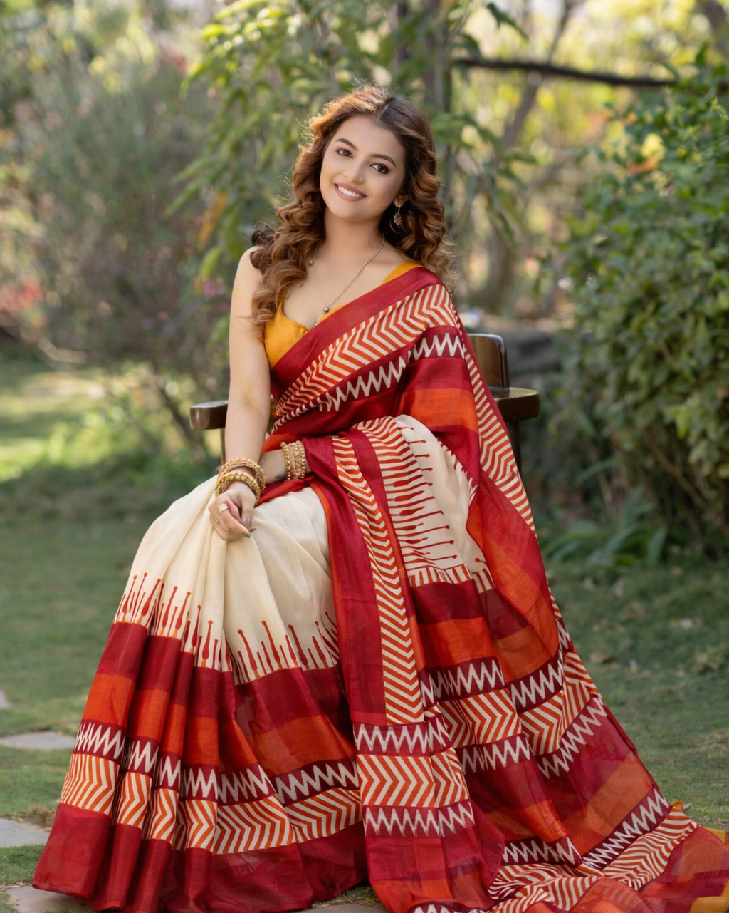 Aroha Heritage Hand painted Pure Silk Saree