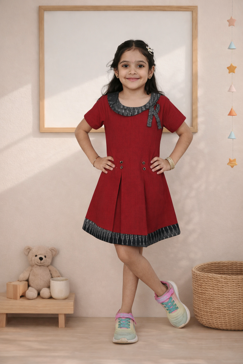 Cherry Charm Ikat Dress