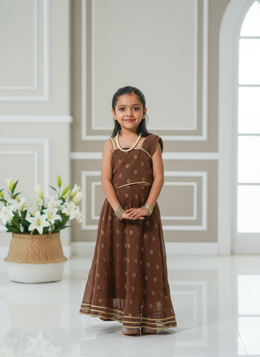 Let her glow in comfort and charm with our hand-block printed georgette festive fusion wear. ✨
Soft, breathable & flowy — crafted for twirls, celebrations, and every joyful moment with pure handcrafted elegance.