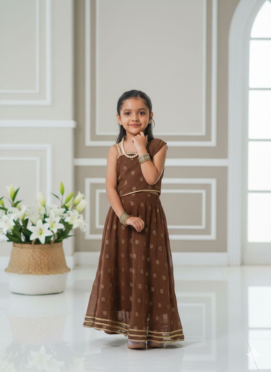 Let her glow in comfort and charm with our hand-block printed georgette festive fusion wear. ✨
Soft, breathable & flowy — crafted for twirls, celebrations, and every joyful moment with pure handcrafted elegance.