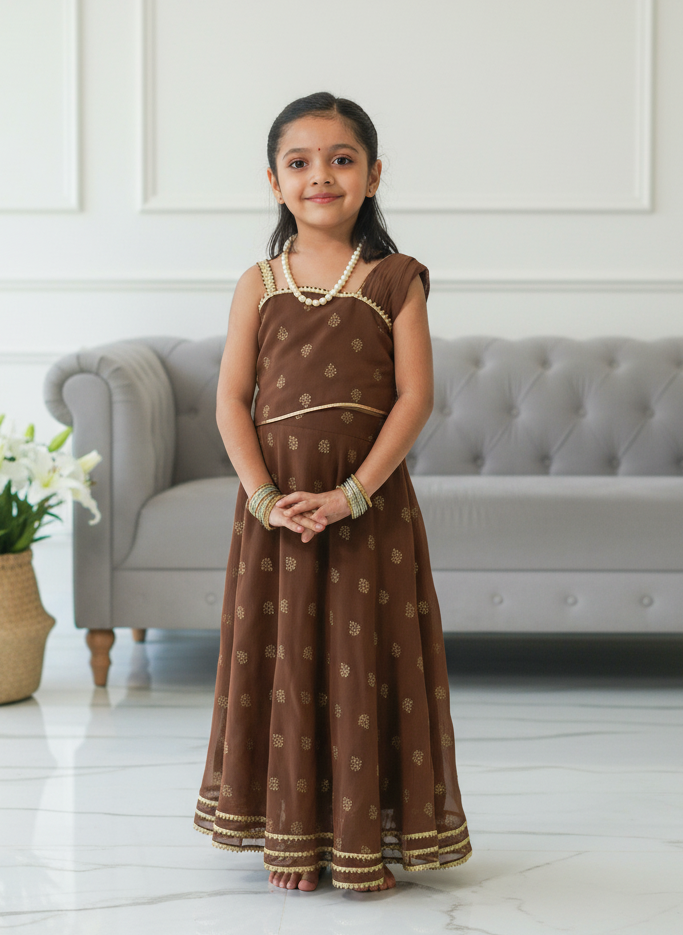 Let her glow in comfort and charm with our hand-block printed georgette festive fusion wear. ✨
Soft, breathable & flowy — crafted for twirls, celebrations, and every joyful moment with pure handcrafted elegance.