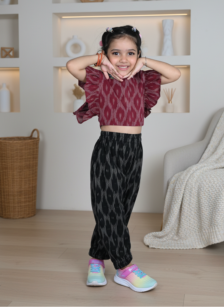 Contemporary Charm Ikat Top & Trousers Set