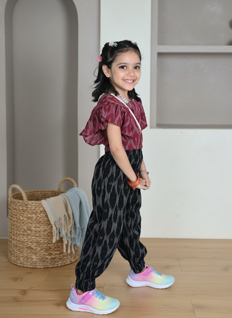 Contemporary Charm Ikat Top & Trousers Set
