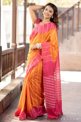 Fairy Floss cotton blend handwoven saree