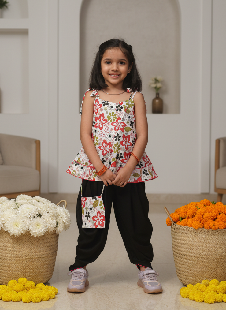 Let her bloom in our handcrafted cotton block-printed floral top & dhoti trouser set. ๐ธ
Soft, airy, and full of festive flair โ designed for easy comfort and joyful celebrations.