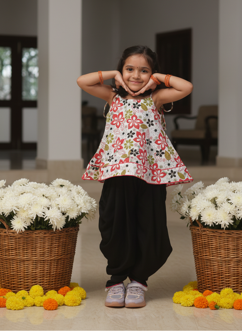 Let her bloom in our handcrafted cotton block-printed floral top & dhoti trouser set. ๐ธ
Soft, airy, and full of festive flair โ designed for easy comfort and joyful celebrations.