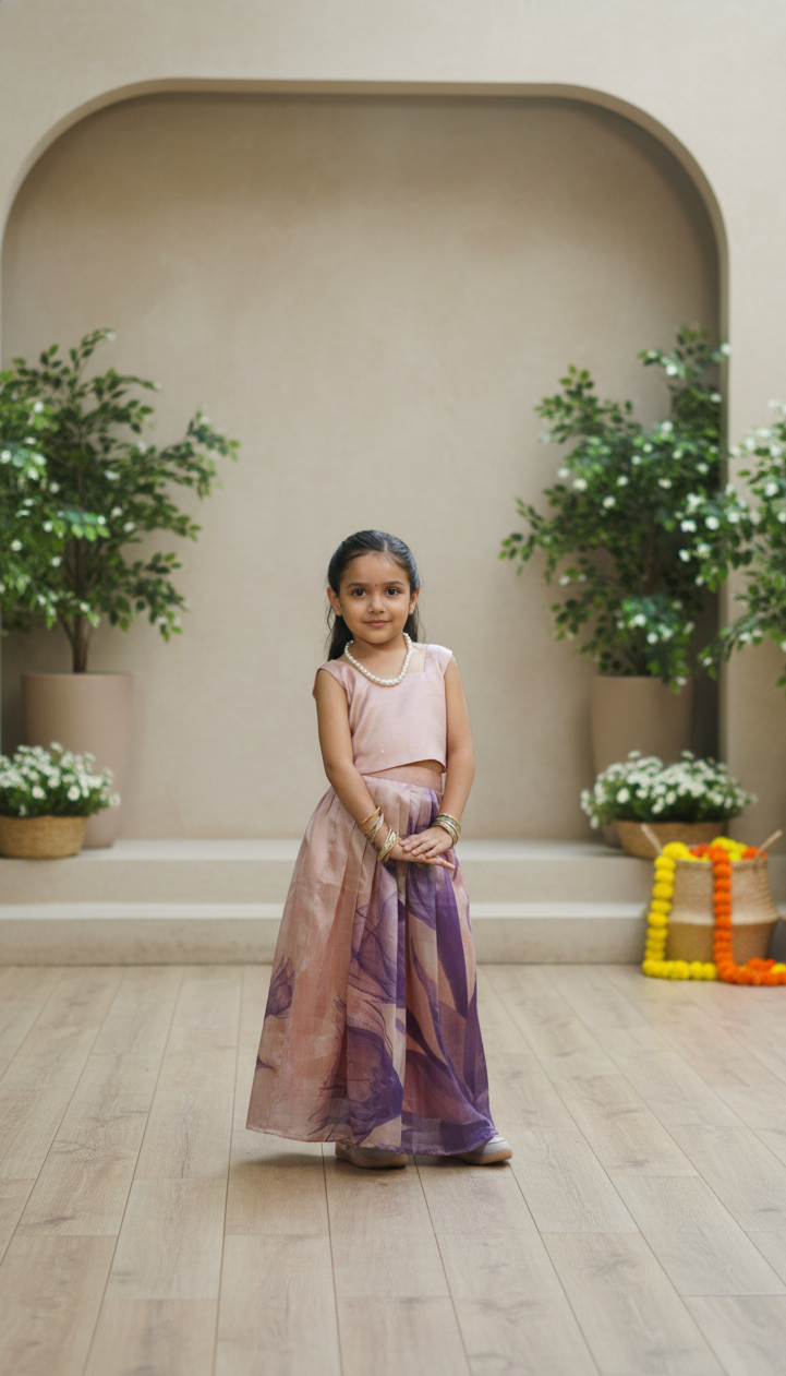 Dress her in festive charm with our printed art silk top & skirt set. ✨
Soft, flowy & comfortable, this handcrafted fusion outfit blends modern design with traditional artistry — perfect for celebrations and special occasions.