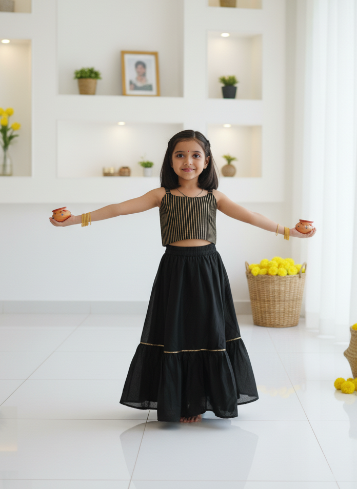 Let her glow in our handcrafted block-printed Chanderi top & skirt set. ✨
Soft, breathable & festive — designed with artisanal finesse for comfort and charm during every celebration.