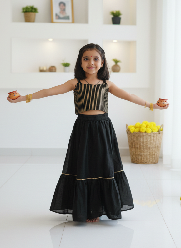 Let her glow in our handcrafted block-printed Chanderi top & skirt set. ✨
Soft, breathable & festive — designed with artisanal finesse for comfort and charm during every celebration.