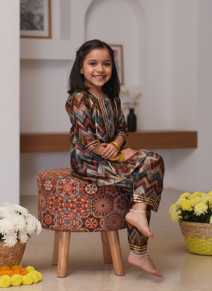 Let her sparkle in comfort with our printed Chanderi kurta & trouser set. ✨
Soft, lightweight, and festive — blending pure elegance with breathable ease, perfect for celebrations and family gatherings.
