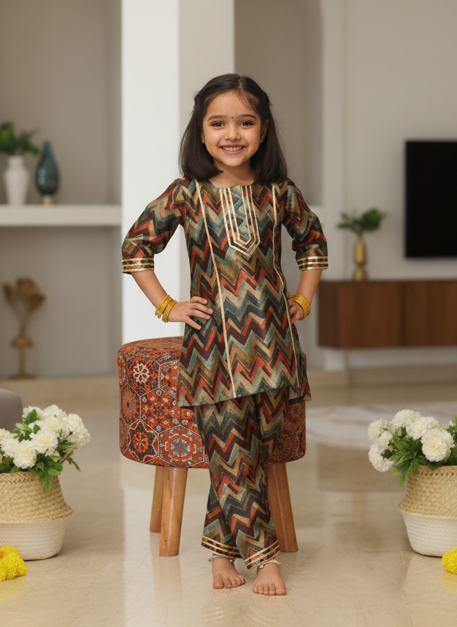 Let her sparkle in comfort with our printed Chanderi kurta & trouser set. ✨
Soft, lightweight, and festive — blending pure elegance with breathable ease, perfect for celebrations and family gatherings.