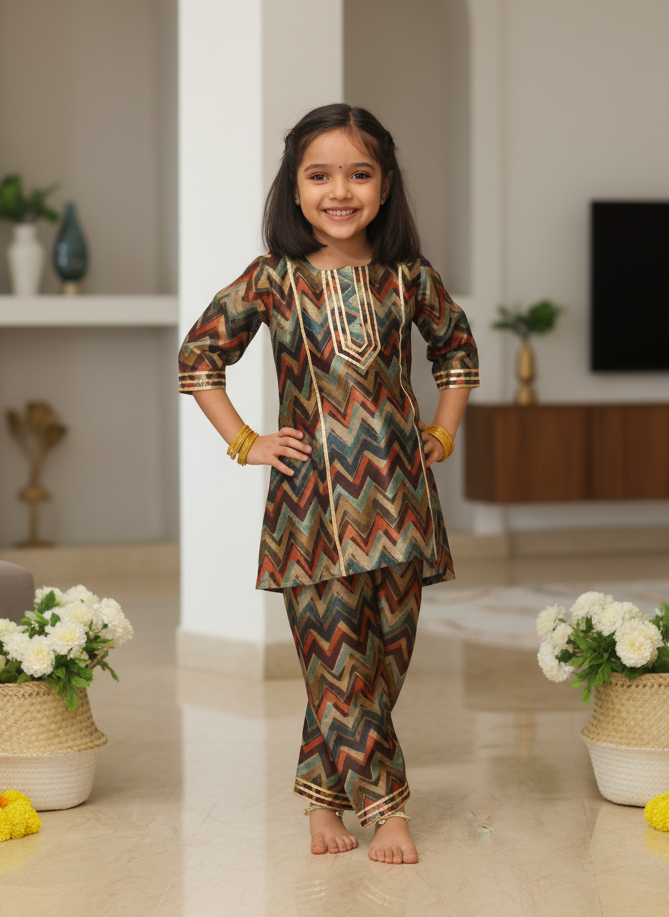 Let her sparkle in comfort with our printed Chanderi kurta & trouser set. ✨
Soft, lightweight, and festive — blending pure elegance with breathable ease, perfect for celebrations and family gatherings.