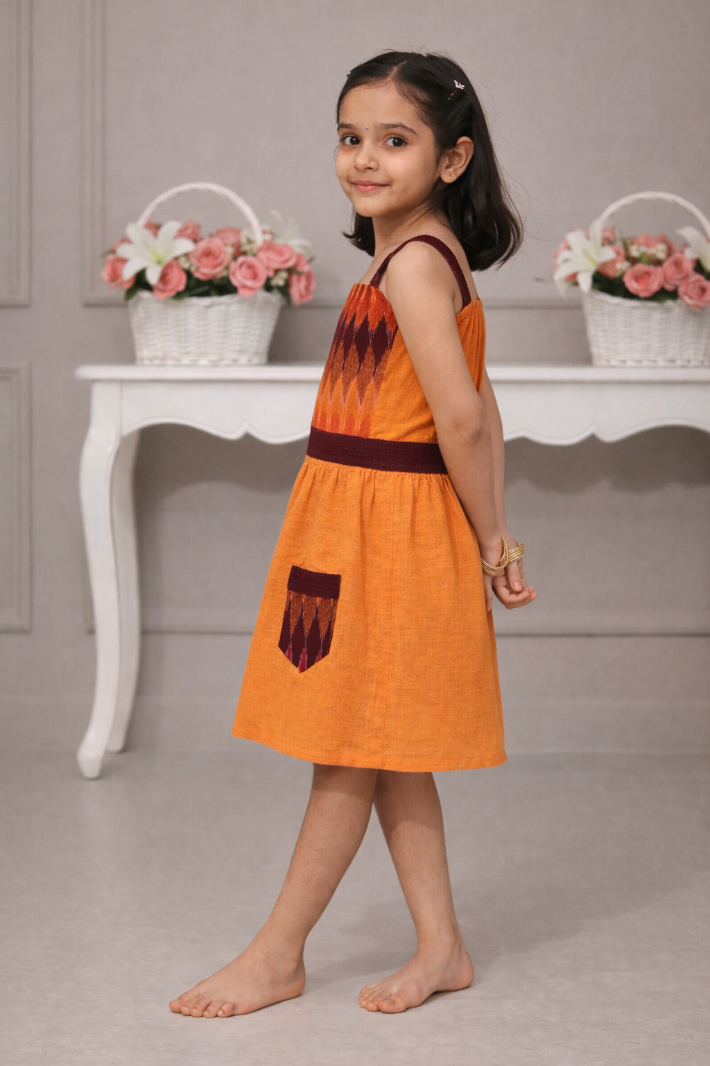 Sunset Spark Ikat Dress