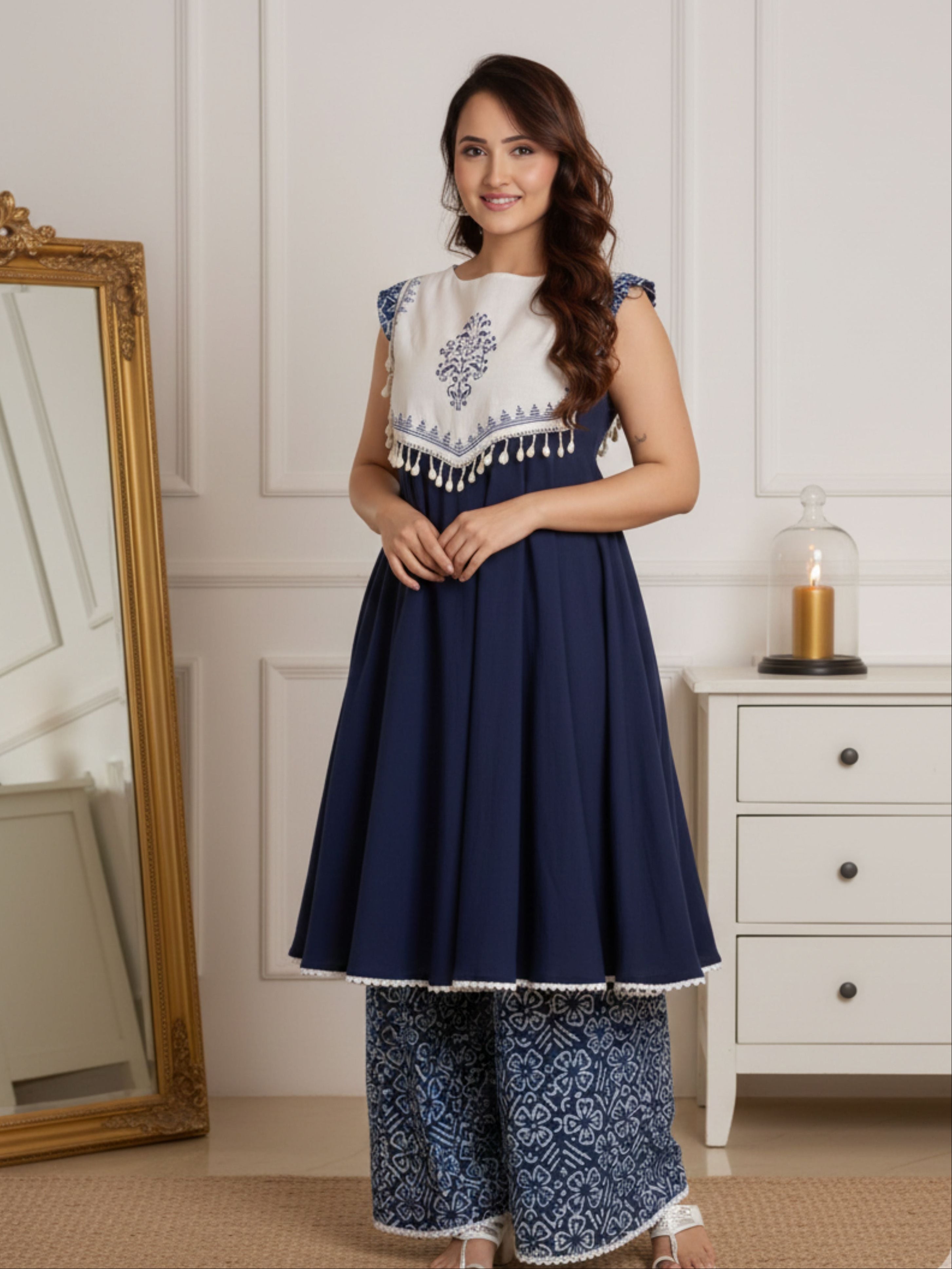 Indigo Elara Bagru Kurta Set