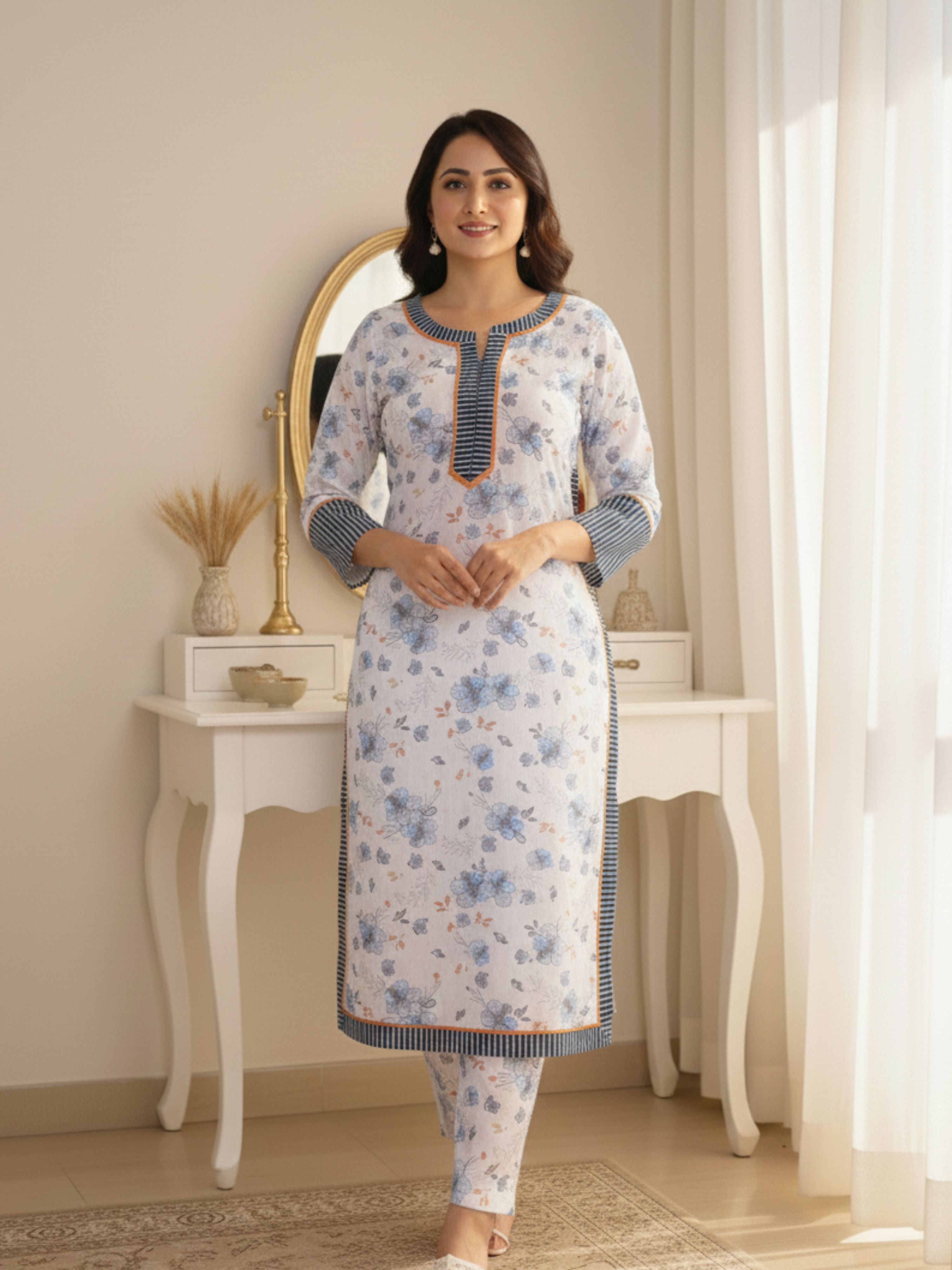 Frosted Garden Printed Kurta Set