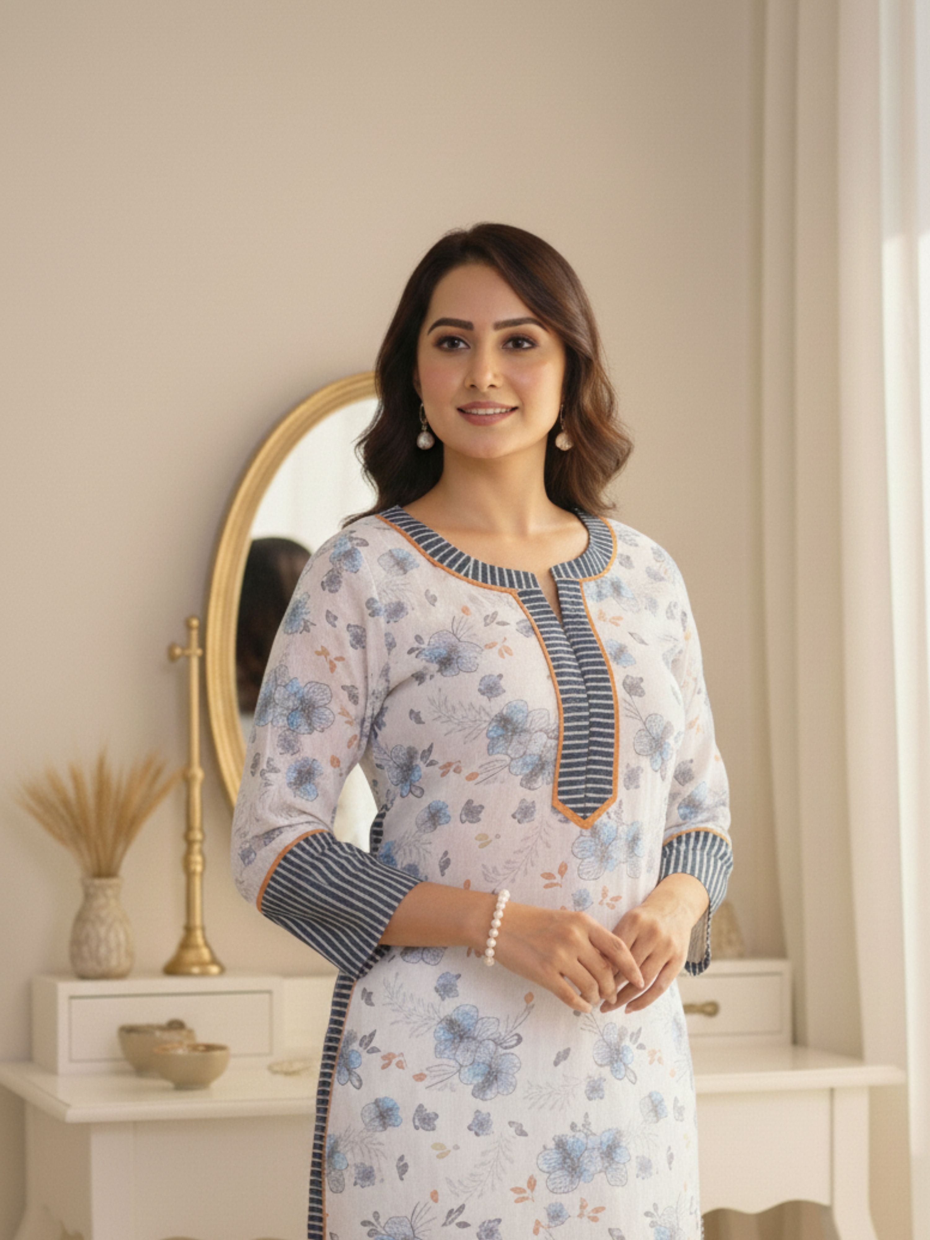 Frosted Garden Printed Kurta Set