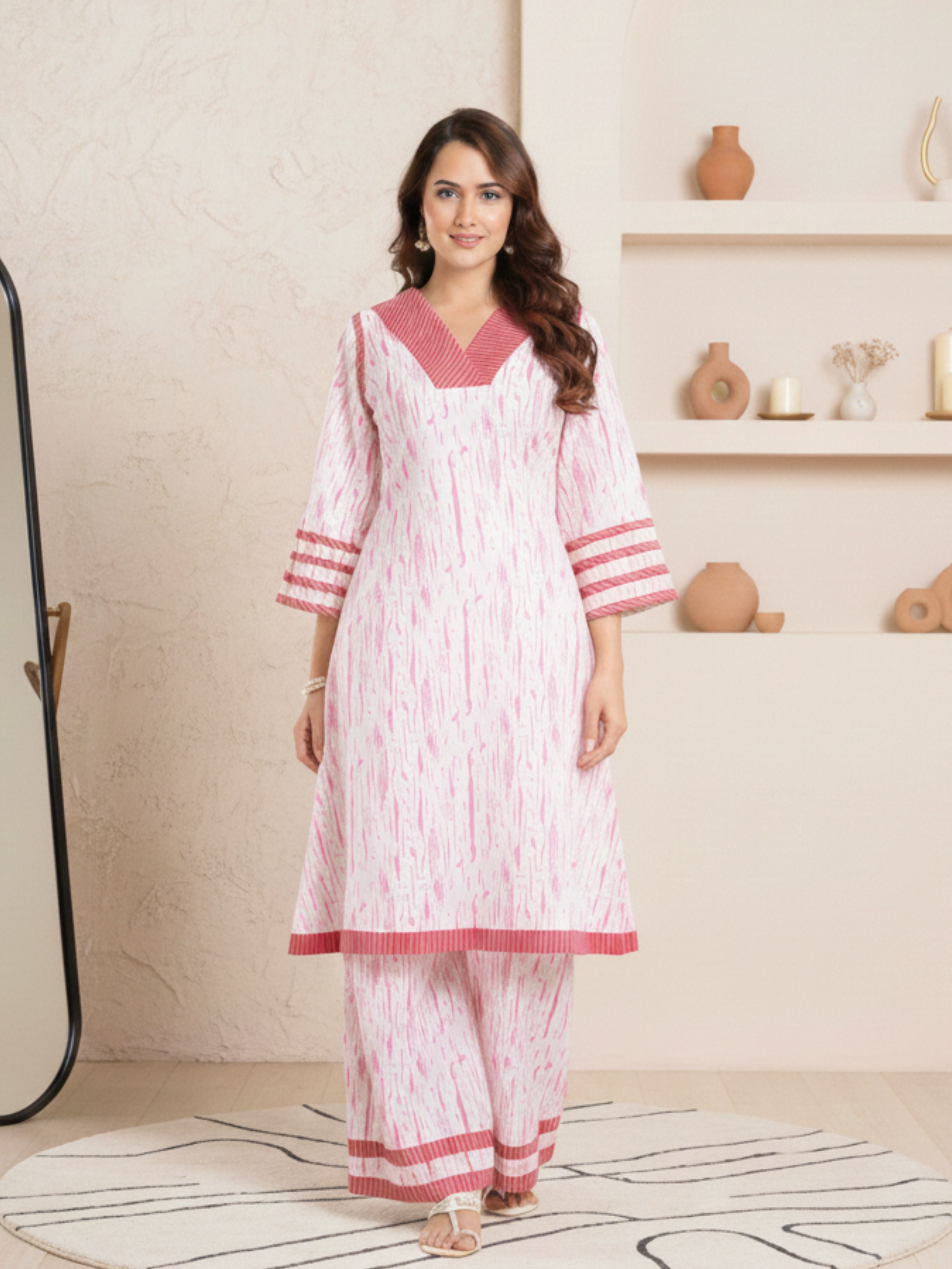 Strawberry Sorbet Kurta Set
