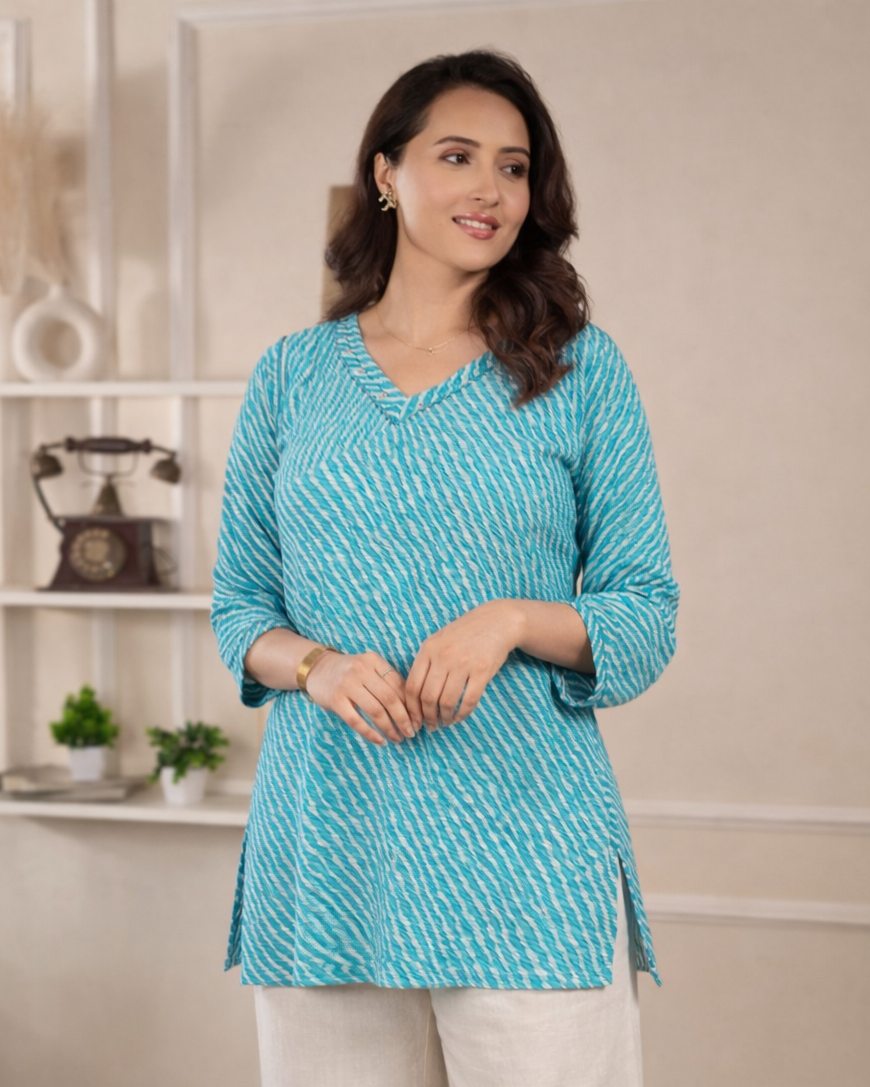 Ziva Neel Leheriya Tunic