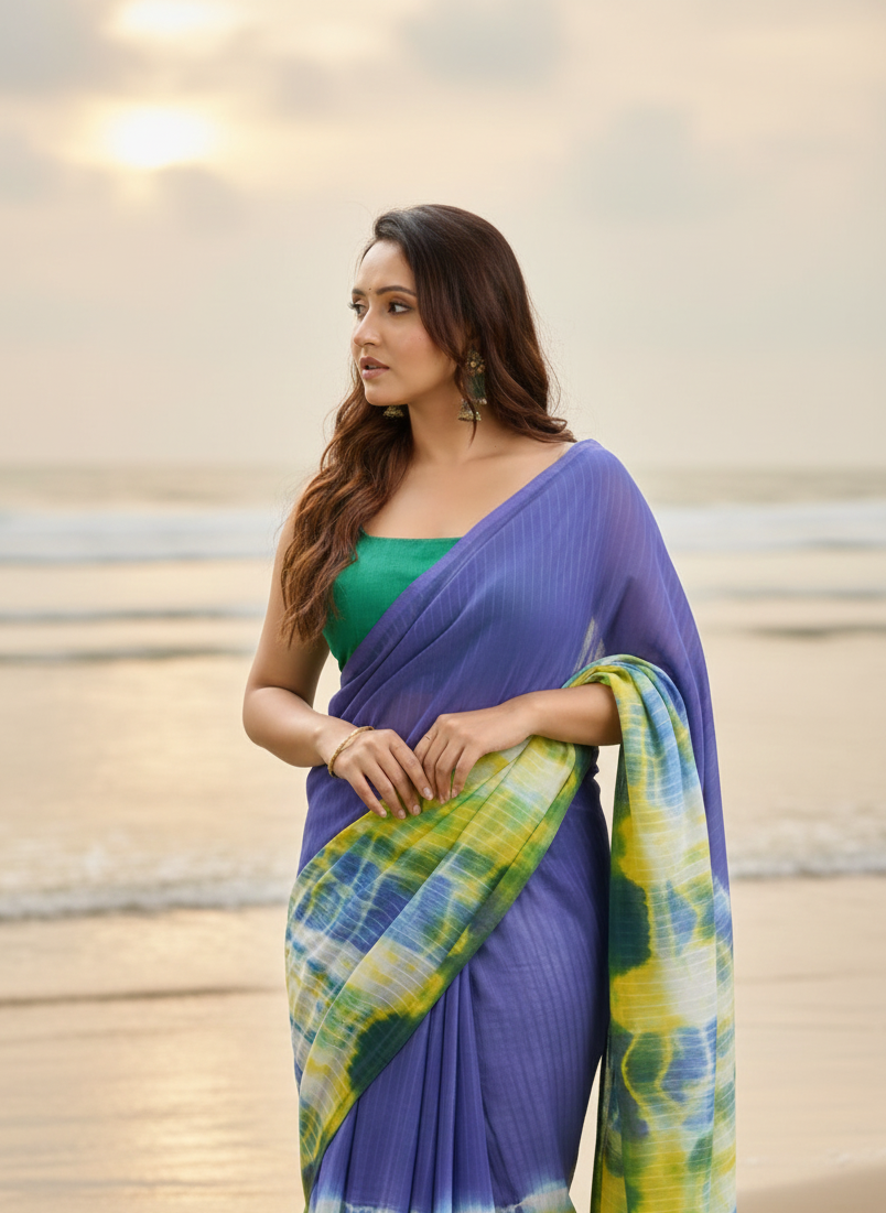Rangeen Khwab - Cotton Tie and Dye Saree