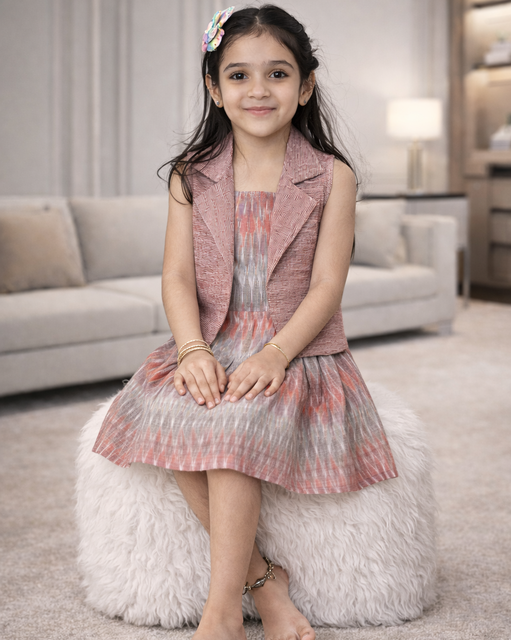 Playful Patterns Cotton Ikat Dress