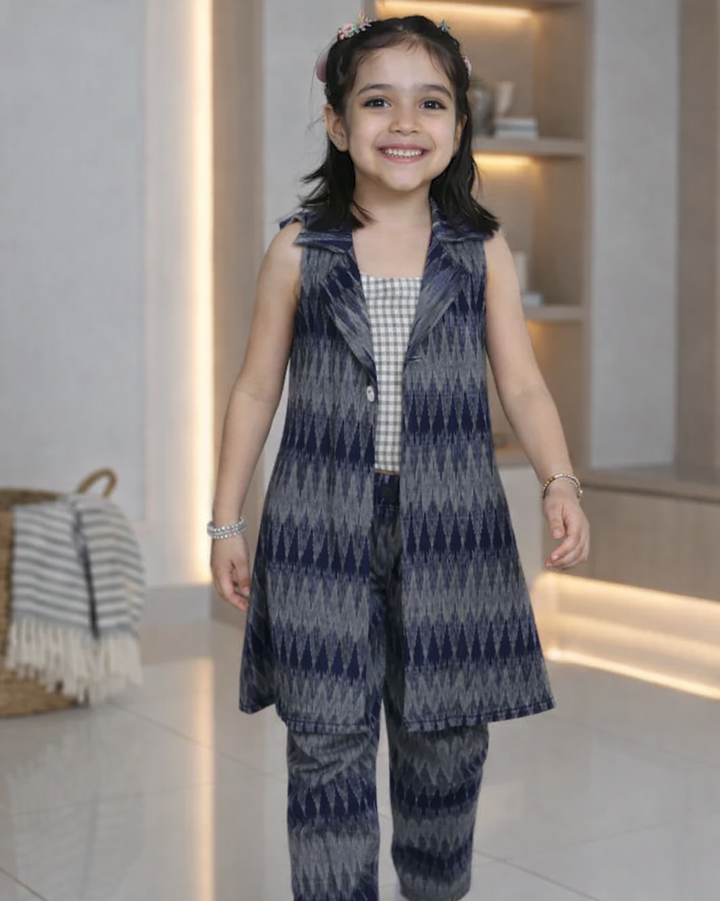 Shadow Weaves Ikat Co-ord Set