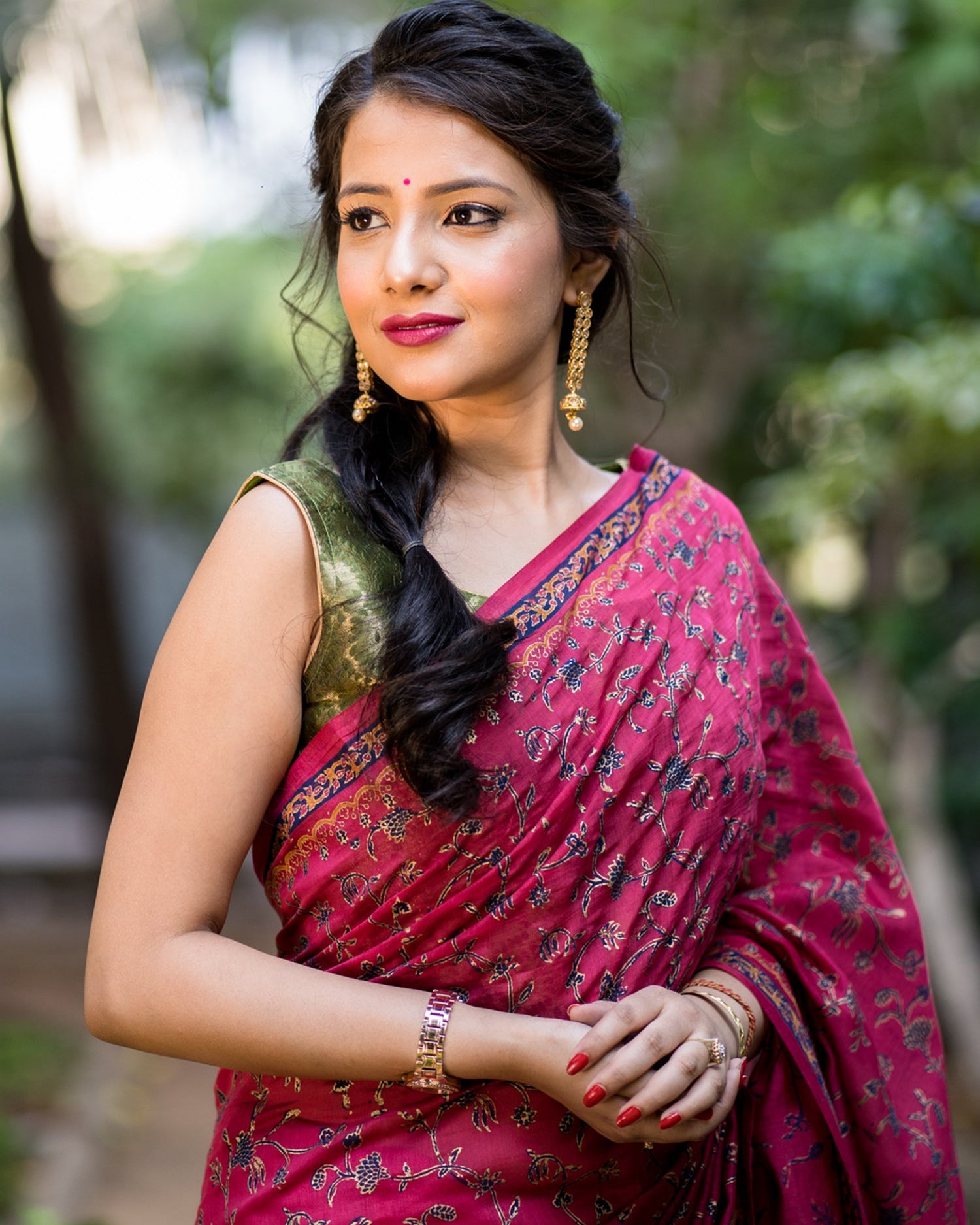 Dynamic Flora Silk Modal Handblock Print Saree Prasamcrafts Handcrafted Festive Workwear Dailywear