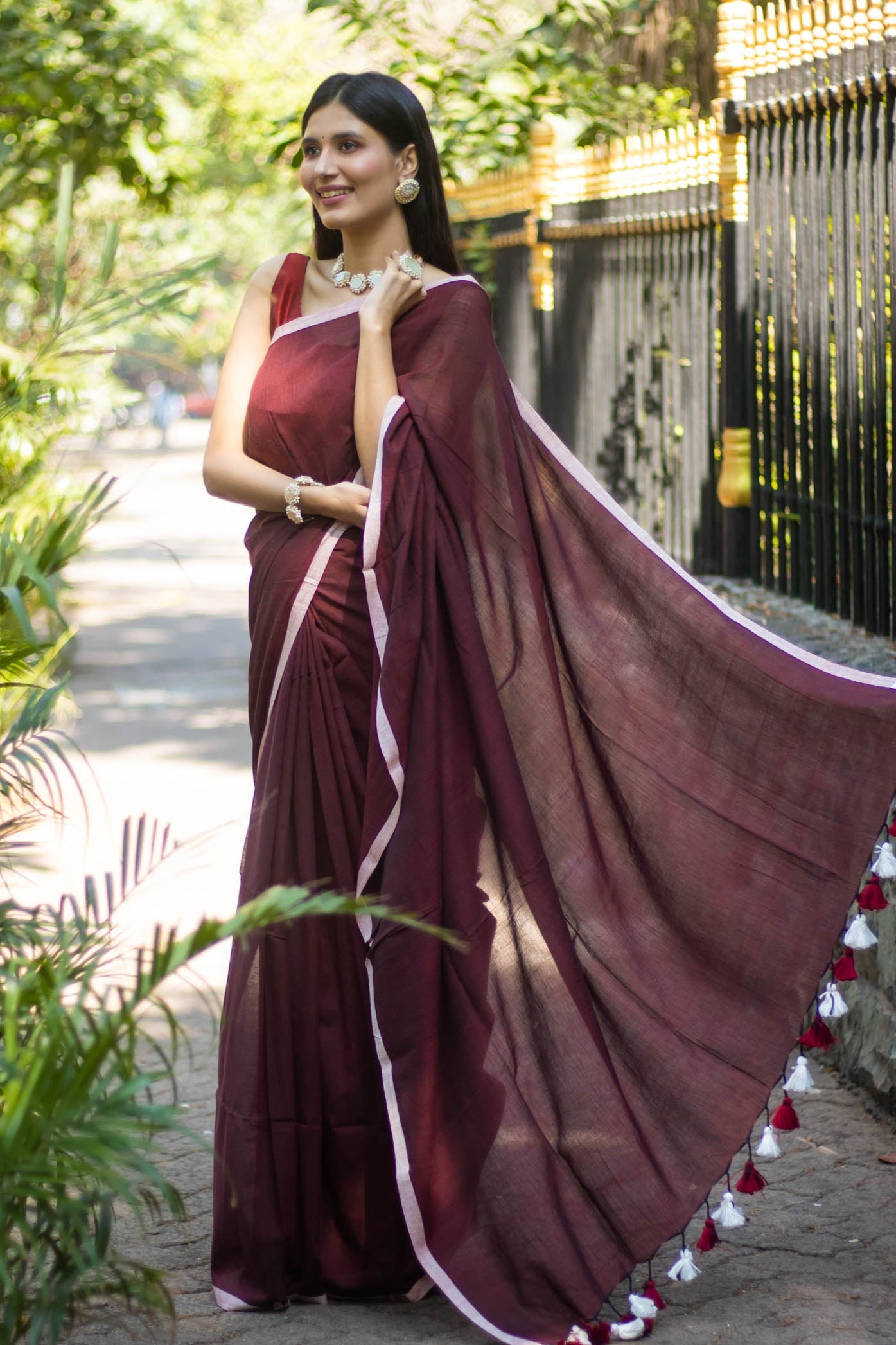 Gracious Grace-Handwoven Cotton Saree Prasam Crafts