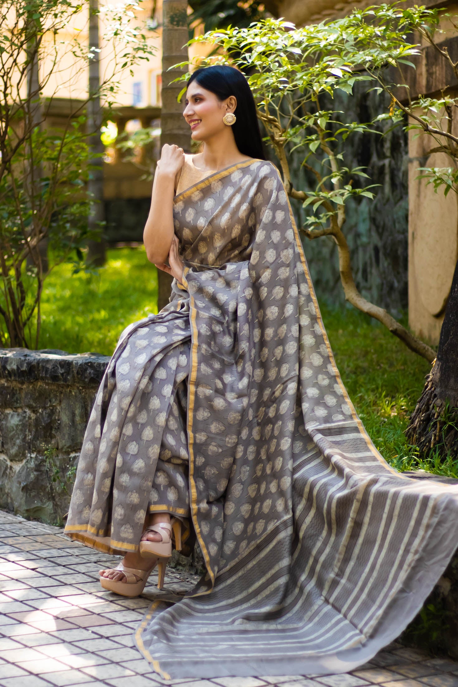 Made in Heaven-Chanderi Dabu Block Print Saree
