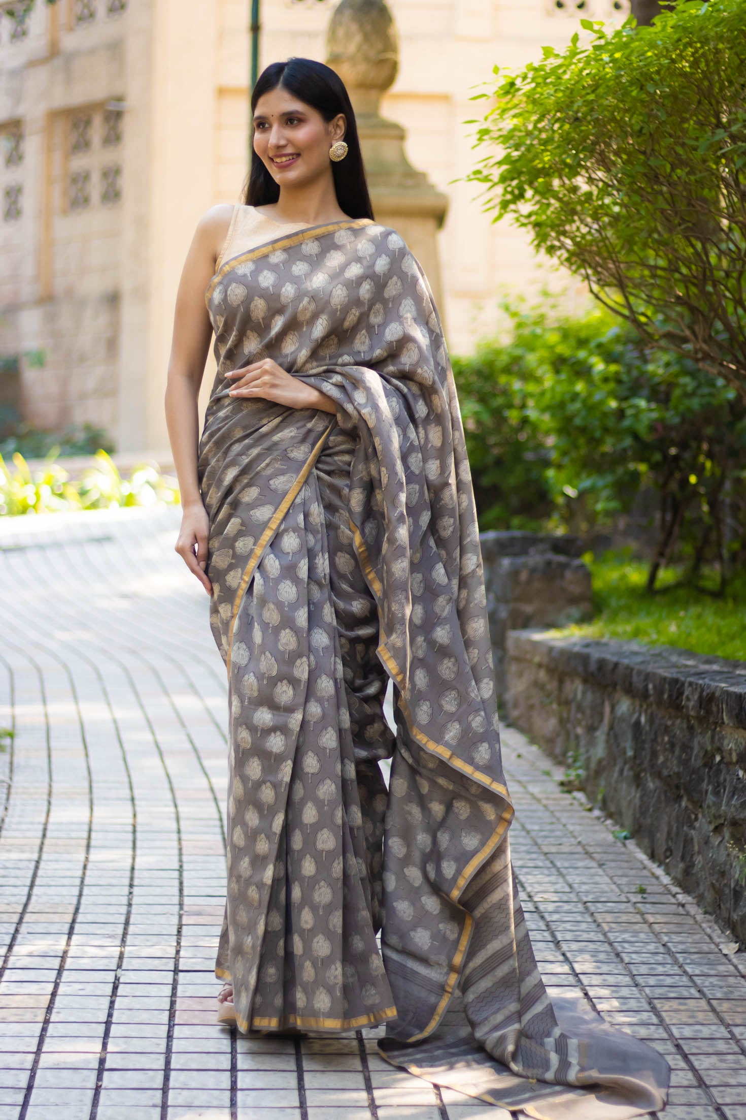 Made in Heaven-Chanderi Dabu Block Print Saree