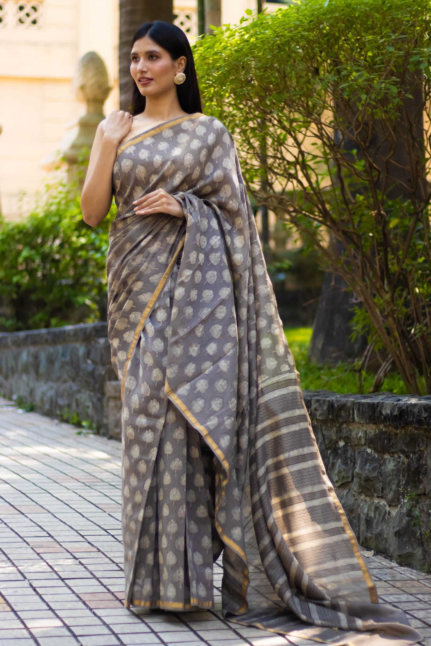 Made in Heaven-Chanderi Dabu Block Print Saree