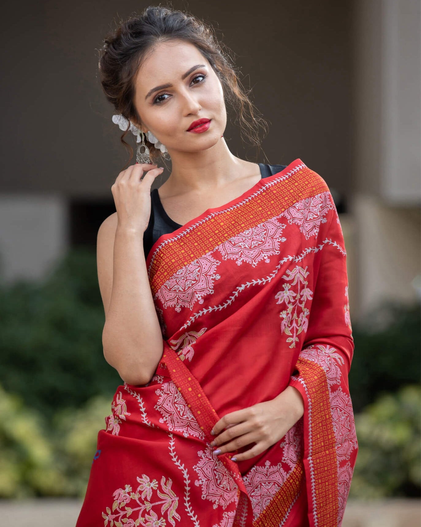Towards Dusk Chanderi Handblock Print Saree Prasamcrafts Handcrafted Festive Workwear Dailywear