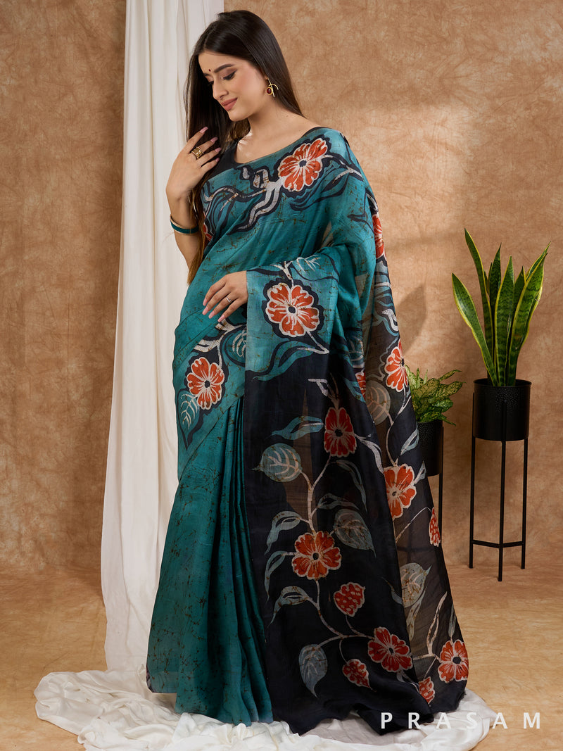 Blooming Artistry Pure Silk Saree