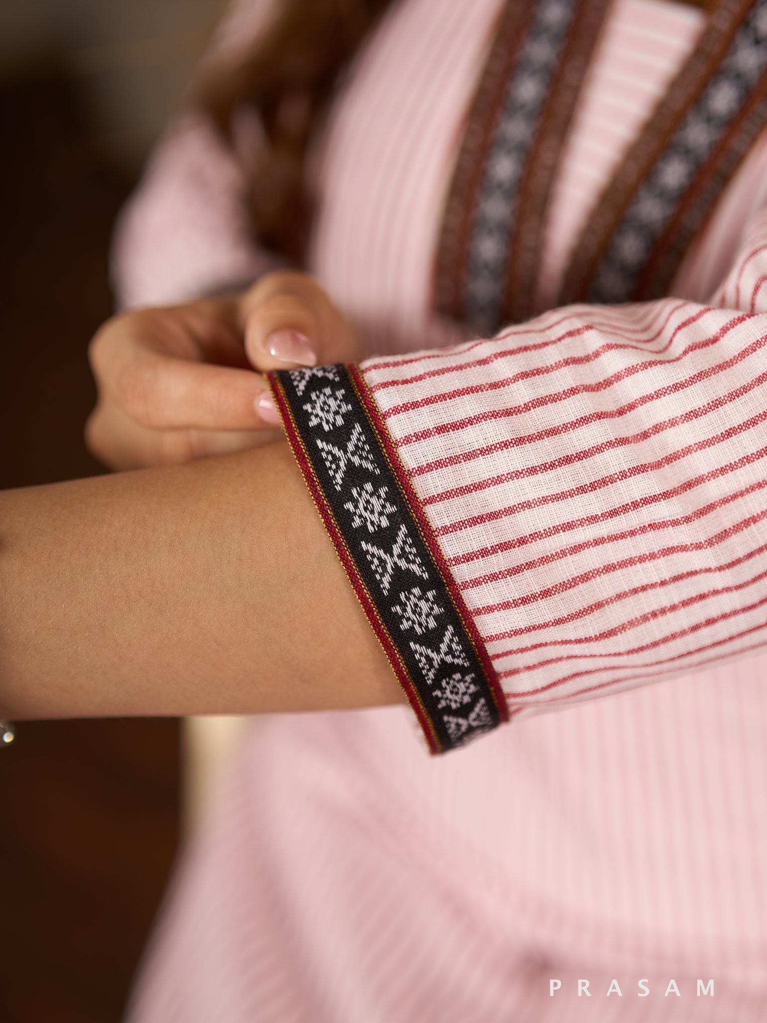 Pinstripe Charm Cotton Kurta Set