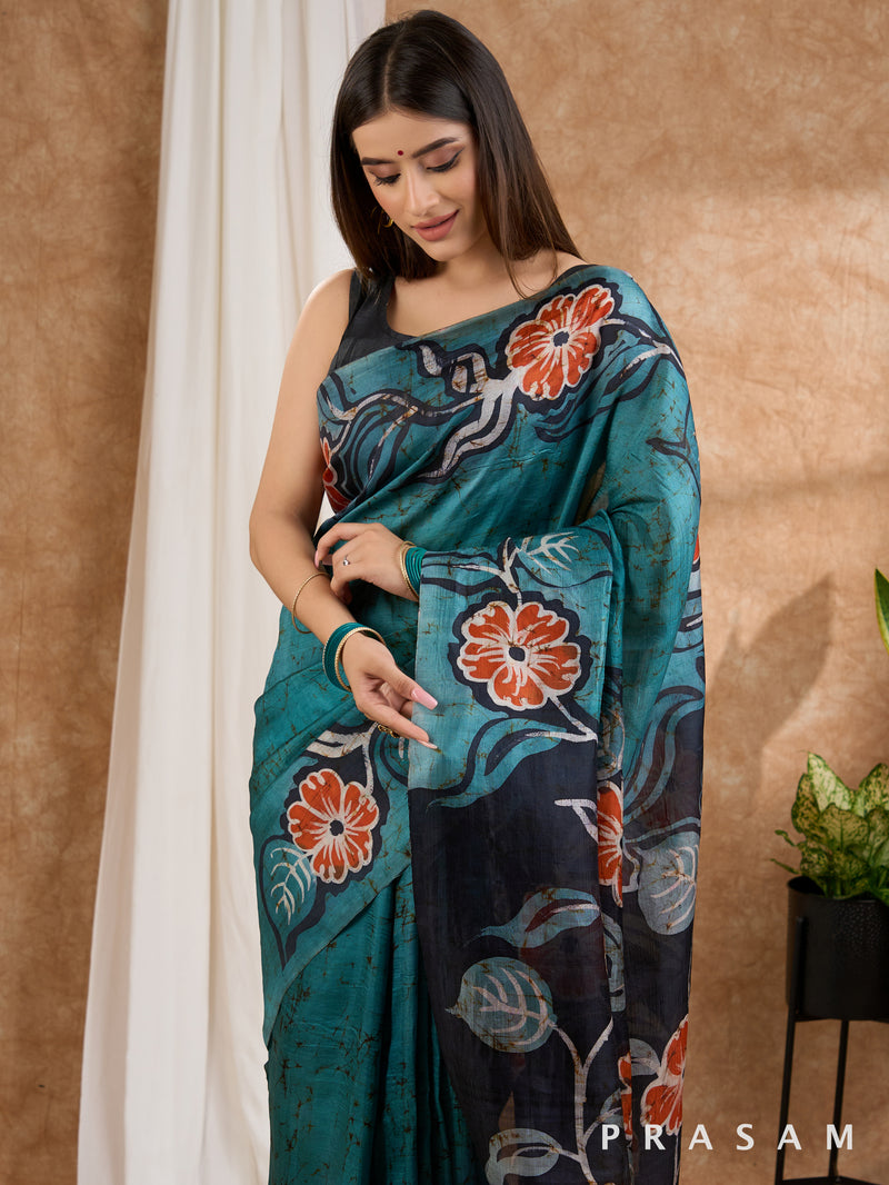 Blooming Artistry Pure Silk Saree