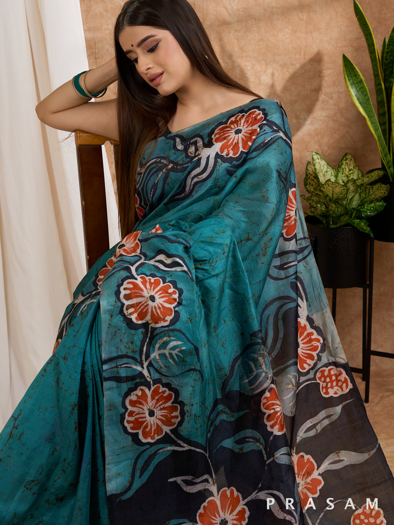 Blooming Artistry Pure Silk Saree