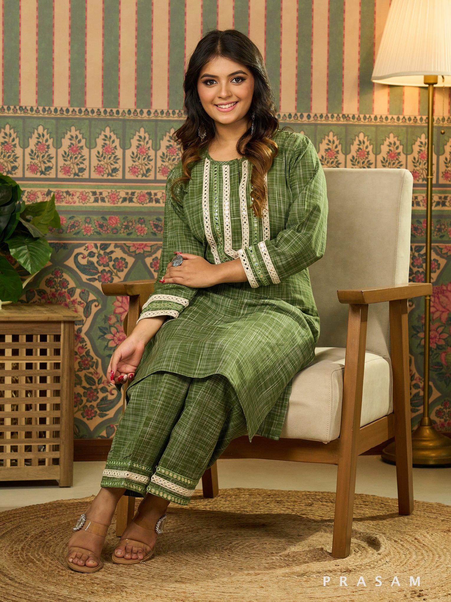 Meadow Green Cotton Kurta Set